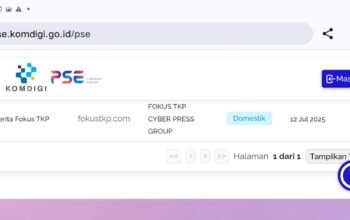 FokusTKP terdaftar di PSE Kominfo