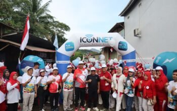 Ramaikan Event 17 Agustus, PLN Icon Plus Sosialisasikan Program RAME ICONNET di Desa Tanjung Saba