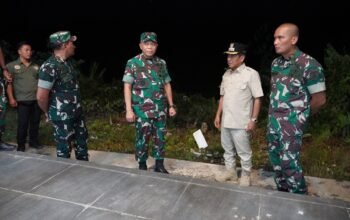 Sinergi TNI-Pemkab, Bupati dan Pangdam XXII/TB Pantau Progres Makodim Murung Raya