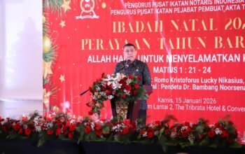 Hadiri Perayaan Natal, Wamen Ossy: Notaris dan PPAT Punya Peran Strategis Hadirkan Negara bagi Masyarakat