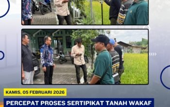 Percepatan Sertipikasi Tanah Wakaf, Kantor Pertanahan Kabupaten Pasuruan Lakukan Pengukuran di Desa Plintahan