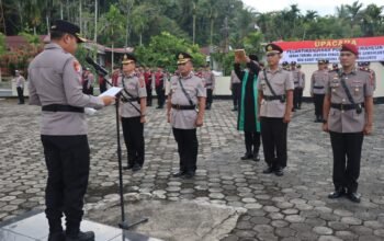 Kapolres Simon Yana Pimpin Langsung  Pelantik Pejabat Dilingkup Polres Sawahlunto