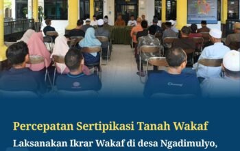 Percepat Sertifikasi Tanah Wakaf, Kantor Pertanahan Pasuruan Laksanakan Ikrar Wakaf di Desa Ngadimulyo