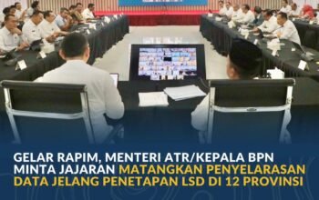 Gelar Rapim, Menteri ATR/Kepala BPN Minta Jajaran Matangkan Penyelarasan Data Jelang Penetapan LSD di 12 Provinsi