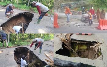 Gerak Cepat PUPR Sawahlunto, Jalan Ambles di Puncak Cemara Langsung Ditangani