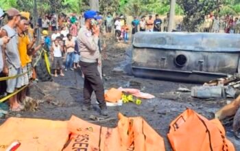Bus ALS dan Truk Tangki BBM Terbakar di Jalinsum Muratara, 16 Orang Tewas