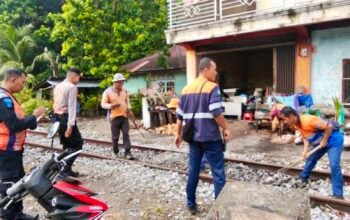 Perkuat Keselamatan Perka, KAI Divre II Sumbar Kembali Tutup Tiga Perlintasan Liar di Lintas Lubuk Alung–Pariaman