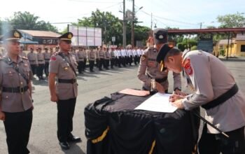 Kapolresta Deli Serdang Pimpin Sertijab Kasat Reskrim dan Dua Kapolsek Jajaran