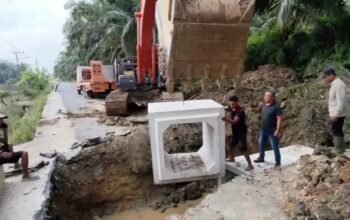 Gerak Cepat Pemkab Dharmasraya Tangani Gorong-Gorong Putus di Nagari Simalidu