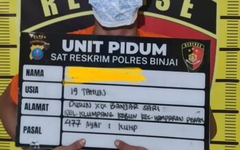 Satreskrim Polres Binjai Ringkus Pelaku Curanmor di Kos-Kosan, Motor Korban Berhasil Diungkap
