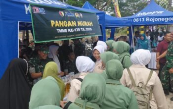 Bazar Pangan Murah Persit Kodim Bojonegoro Meriahkan Pembukaan TMMD 129 di Kesongo Kedungadem
