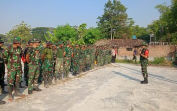 Dansatgas Tmmd 129 Kodim 0726/Sukoharjo Pimpin Apel Pengecekan Anggota, Tekankan Semangat Dan Keamanan Kerja