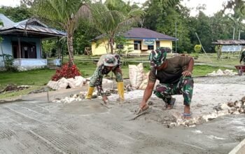 Hari ke-2 TMMD Ke-129: Pembangunan Jalan, Perbaikan MCK, dan Rehab RTLH Berjalan Serentak di Kampung Sesor