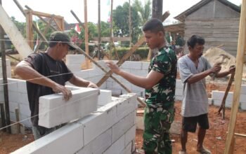 Pembangunan Rumah Layak Huni TMMD Ke-129 Kodim 0412/LU Capai Progres 25 Persen