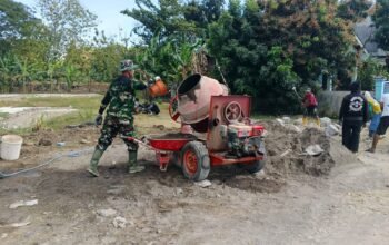 Satgas TMMD ke-129 Kodim 0726/Sukoharjo: Angkong besi, Semangat Baja ‎