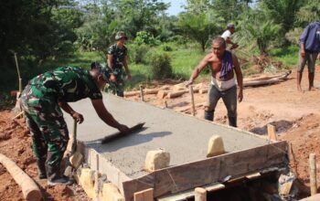 Progres TMMD ke-129 Kodim 0412/LU: Pembangunan Gorong-Gorong di Desa Baru Raharja Masuki Tahap Perapian