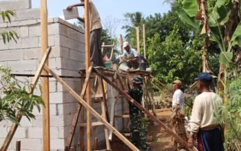Pembangunan RLH Ibu Wagiyem Program TMMD ke-129 Kodim 0412/LU Capai Progres 40 Persen