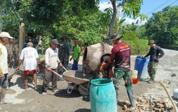 Semangat Prajurit: Satgas TMMD Reguler ke-129 Kodim 0726/Sukoharjo Meratakan Semen Seperti Hadapi Musuh di Medan Tempur