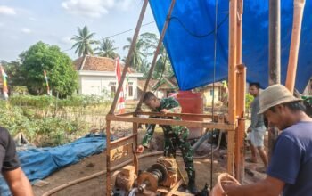 Wasino bersyukur kehadiran Sumur Bor TMMD ke129 Kodim 0412/LU menjadi ladang berkah