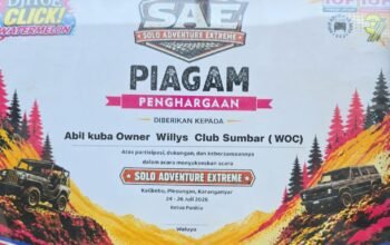 Abil Kuba WOC Sumbar Terima Piagam Penghargaan pada Solo Adventure Extreme 2026