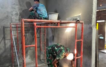 Satgas TMMD Reg 129 Kodim 0726/Sukoharjo Rehab RTLH Bapak Parto Panut