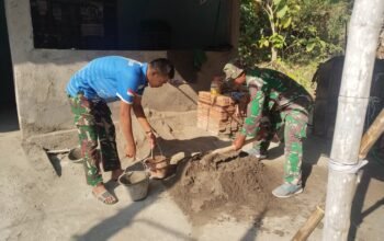 Satgas TMMD dan Warga Bahu-Membahu Wujudkan Rumah Layak Huni