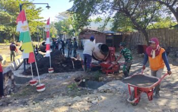 Satgas TMMD ke-129 Kodim 0726/Skh Kebut Pekerjaan di Desa Parangjoro