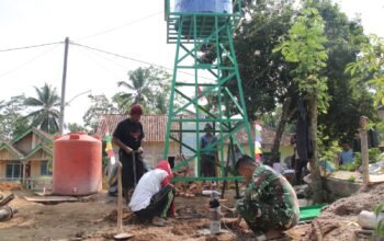 Wujudkan Harapan Air Bersih Warga Baru Raharja, Satgas TMMD ke-129 Kodim 0412/LU Bangun Tower Sumur Bor
