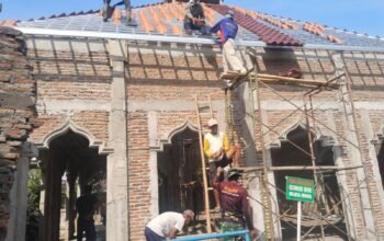 Niatkan Ibadah Satgas Tmmd Reguler Ke-129 Kodim 0726/Sukoharjo Bersama Warga Bangun Masjid Di Parangjoro