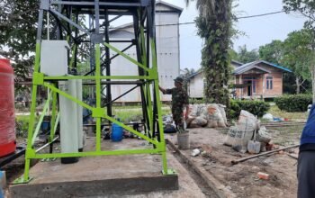 Instalasi Pipa Selesai 100%, Fasilitas Sumur Bor TMMD Ke-129 Kodim 0313/KPR Masuki Tahap Finis