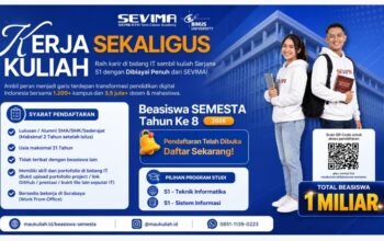 SEVIMA Buka Beasiswa SEMESTA 8, Kuliah S1 Gratis Sekaligus Kerja Bergaji UMR