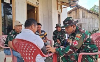 Hadirnya Tim Kesehatan Satgas TMMD Kodim 0412/LU Disambut Antusias Warga Desa Baru Raharja