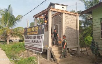 Berkat Gotong Royong, Pembangunan Fasilitas Sanitasi Mushala Al-Hijrah Pangkalan Terap Dekati Tahap Akhir