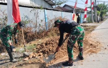 TMMD Reguler ke-129, Kodim 0726/Sukoharjo Percantik Akses Jalan di Parangjoro
