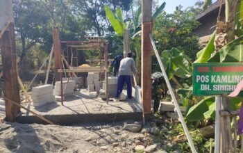 Pembuatan Pos Kamling di Dk Singkil Dikebut, Satgas TMMD ke-129 Target Selesai Tepat Waktu