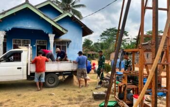 Solusi Krisis Air, Satgas TMMD Kodim 0412/Lampung Utara Kejar Pembangunan Sarana Air Bersih