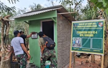 Prasasti MCK TMMD ke-129 Jadi Simbol Kemanunggalan TNI dan Rakyat di Baru Raharja