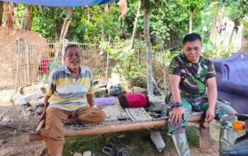 Menjelang HUT RI ke-81 dan Penutupan TMMD, Satgas Kodim 0412/Lampung Utara Pererat Silaturahmi dengan Warga