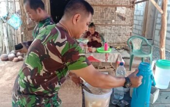 Manis Legit Gula Aren dan Susu: Cara Ciamik Prajurit Kodim 0412/LU Lepas Dahaga di Pelosok Desa