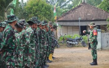 Apel Pagi Dipimpin Dan SSK TMMD, Pastikan Kesiapan Personel Sebelum Bekerja