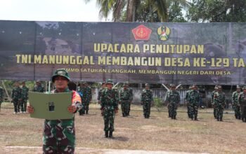 Gladi Bersih Penutupan TMMD ke-129, Dansatgas Letkol Inf Roni Faturohman bacakan Naskah