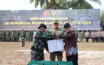 TMMD ke-129 Kodim 0412/LU Rampung 100 Persen, Infrastruktur Desa Baru Raharja Resmi Diserahterimakan