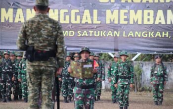 Penutupan TMMD ke-129 Kodim 0412/LU, Dansatgas Bacakan Laporan Pelaksanaan Program dan Tandatangani Naskah Bersama Bupati Lampung Utara