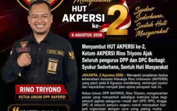 AKPERSI Sambut HUT ke-2 dengan Gerakan Berbagi Nasional, Ketum Rino Triyono: “Syukur Sederhana, Sentuh Hati Masyarakat”