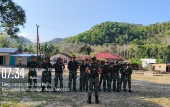 Apel Pagi Satgas TMMD ke-130 Dilaksanakan di Lingu Lango, Serda Uun Sugianto Pimpin Upacara