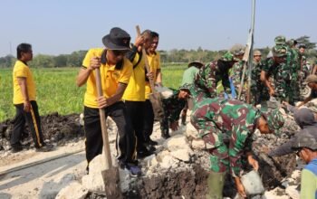 Satgas TMMD ke-130 Kodim Bantul Percepat Pembangunan Talut di Sendangsari